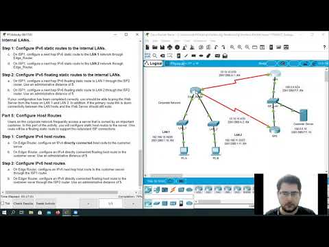 15.6.1 Packet Tracer - Configure IPv4 and IPv6 Static and Default Routes(Türkçe)
