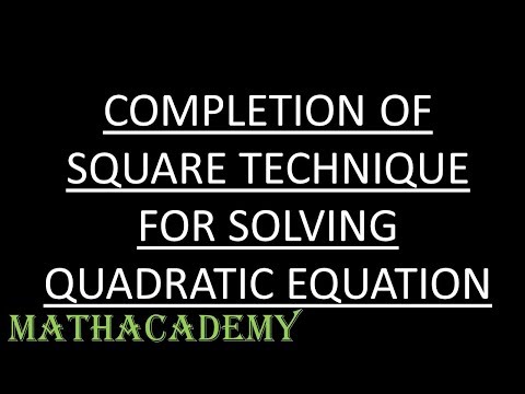 Completing the Square Technique | Algebra 