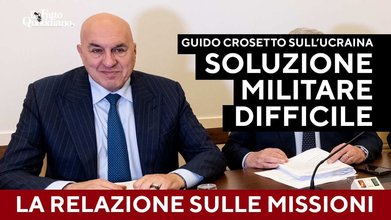 La relazione di Crosetto: "In Ucraina soluzione militare difficile"