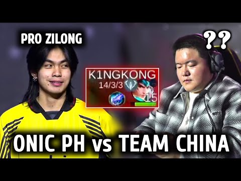 KINGKONG PICKED ZILONG! ONIC PH VS TEAM CHINA  SHOWMATCH