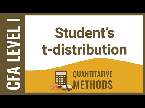 CFA Level I Quant - Student's t-distribution