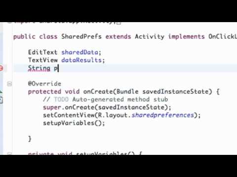 Android Application Development Tutorial 095 Saving Data With Sharedpreferences