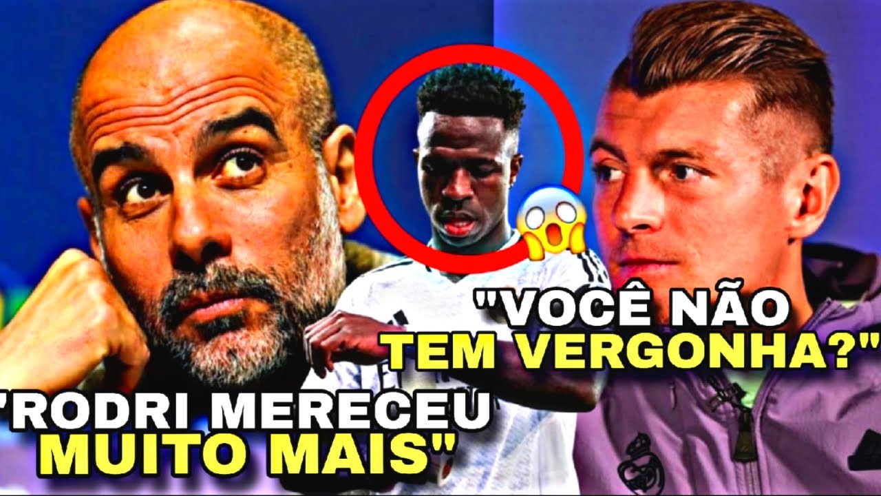 🚨🚨DEU TRETA!! GUARDIOLA DEFENDE RODRI E LEVA INVERTIDA DE KROOS APÓS VINI JR PERDER BOLA DE OURO!!