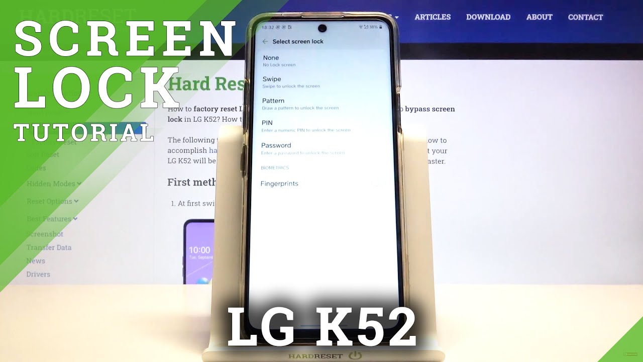 LG K52 Screen Lock – Change Lock Method