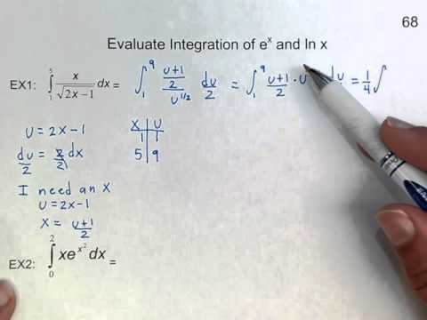 Topic 68 Evaluate Integration of e^x and lnx