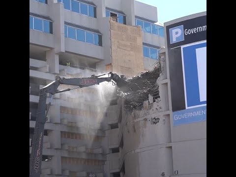 Work begins to tear down part of Government Center Garage Video