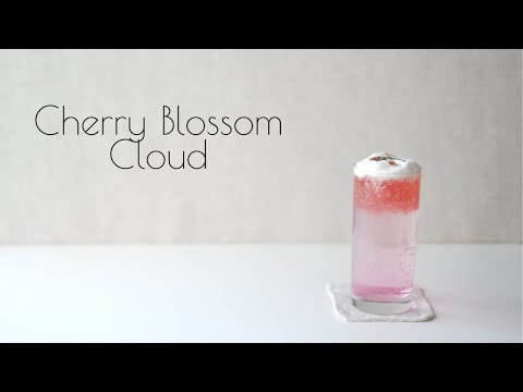 Relaxing Home Cafe - Cherry Blossom Cloud (Cherry Blossom/Sakura Cocktail)/ 벚꽃 칵테일/ 桜のカクテル / 櫻花雞尾酒