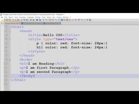 Grouping Selectors in CSS Hindi