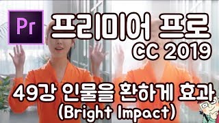 프리미어 프로 CC 2019 초보 강좌 #49 인물을 환하게 (Bright Impact)