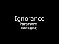 Ignorance - Paramore (karaoke)