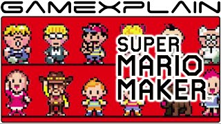 Super Mario Maker - Earthbound Event Courses Playthrough! (Belch Base & Saturn Valley!)
