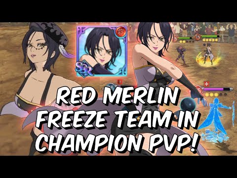 Red Merlin Freeze Team In Champion 1 3.9k+ Rated PVP! - Seven Deadly Sins: Grand Cross Global