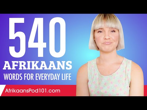540 Afrikaans Words for Everyday Life - Basic Vocabulary #27