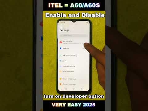 how to turn on developer option in itel a60 ,a60s || itel a60,a60s me developer option on kaise kare