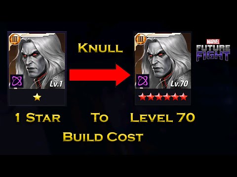 Knull Rank Up + Level 60 To 70 Build Cost Character Gear Upgrade Cost - F 2 P - Marvel Future Fight