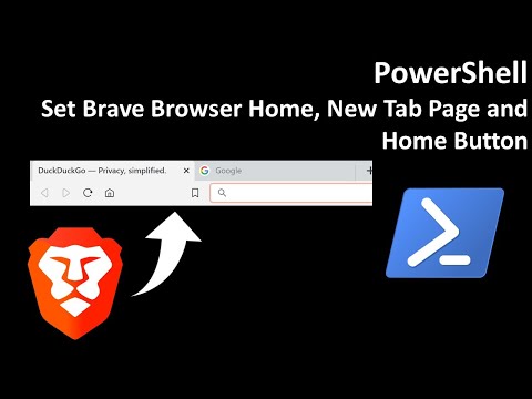 PowerShell: Set Brave Browser Home, New Tab Page and Home Button