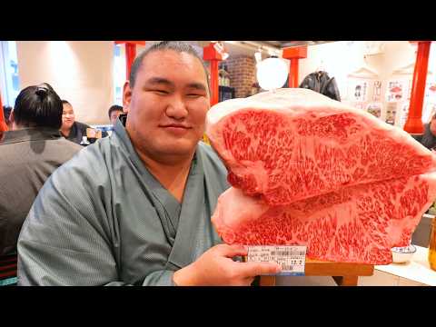 The World's Strongest and Heaviest Sumo Wrestlers EAT Japanese BBQ
