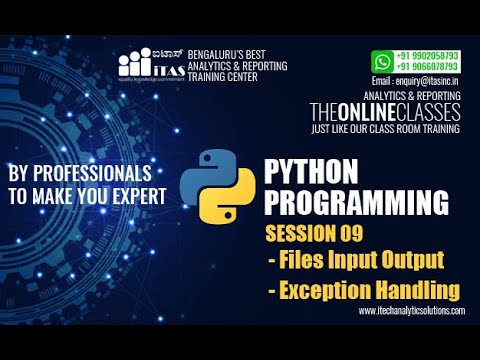 Session 09 Python Programming Files Input Output Exception Handling