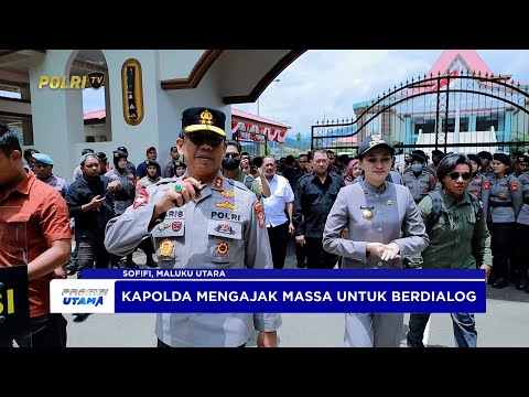 KAPOLDA MALUT TEMUI MASSA AKSI IMBAU SAMPAIKAN ASPIRASI SECARA DAMAI