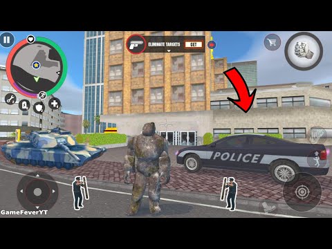 Stone Giant (Golem Man Fight Police Robot) Golem Fangs Thorns on Road - Android Gameplay HD