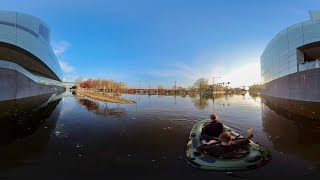 VR 360 Rafting Davenport Iowa's  Flooded City