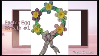 Dollar Tree Easter Egg Wreath 1