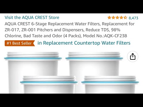 How is this filter top rated? Testing Aqua Crest replacement filter for zero water pitcher vs tap