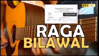 Raga on Guitar | Raag Bilawal Tabs Staff Notes Sheet Music Abysm Books | RAGAS