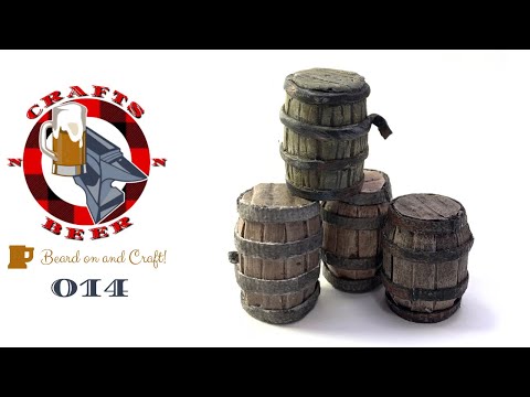 #14 DIY Sculpting a Miniature Beer Barrel, Beer Keg in Super Sculpey for D&D Tabletop Terrain RPG's