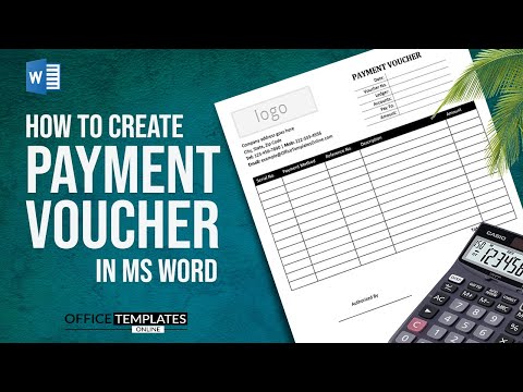How to Create Payment Voucher in MS Word | DIY Microsoft Tutorial