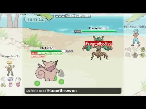 Pokemon Showdown Monotype Battle 2: Vs (Grass Type) FullMetal EdSenpai (Clefable Sweep)