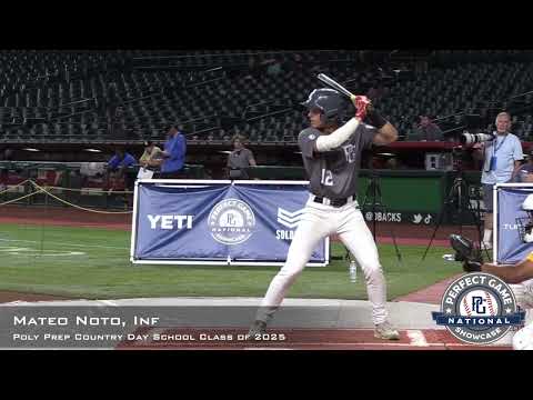 Mateo Noto Prospect Video, Inf, Poly Prep Country Day School Class of 2025, PG National Workout