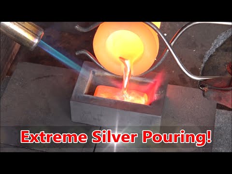 Extreme Silver Pouring - Big Ripples & Laser Hallmarking - Silver Pouring Compilation!