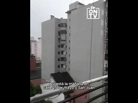 Así está la mañana en calle 25 de mayo y San Juan