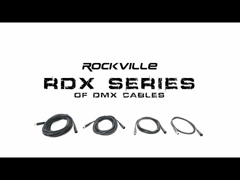 The Rockville RDX SERIES of 3-pin and 5-pin DMX CABLES for DMX Lights and DMX Controllers