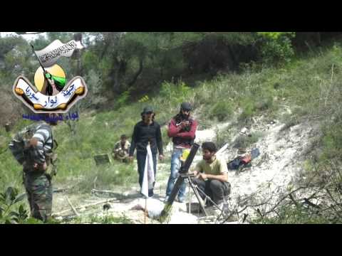 استهداف مقرات النظام في تلة كفرية من قبل لواء ذئاب الغاب في ريف اللاذقية