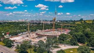 Basketball & ice hockey stadium | construction site time-lapse | SAP Garden