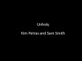 Kim Petras and Sam Smith - Unholy - (lyrics)