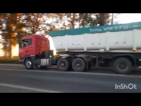 CAMIONES EN RP158 , SAN FRANCISCO , CORDOBA , ARGENTINA , VIDEO 238