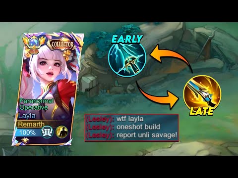 LAYLA NEW ONE SHOT BUILD🔥 NEW BROKEN FIRST ITEM FOR EARLY TO LATE GAME DAMAGE HACK! (Unli savage)