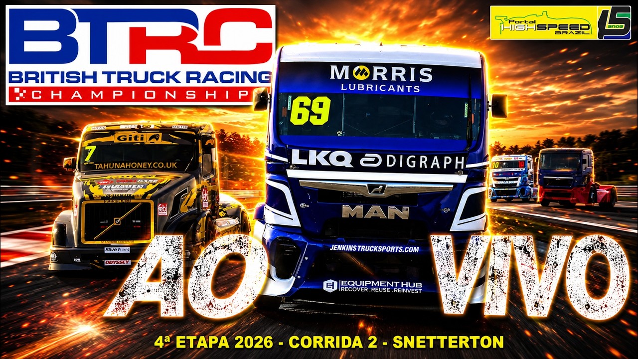 🔴 BRITISH TRUCK RACING CHAMPIONSHIP | Corrida 2 | 4ª Etapa 2026 | Snetterton (UK) | AO VIVO