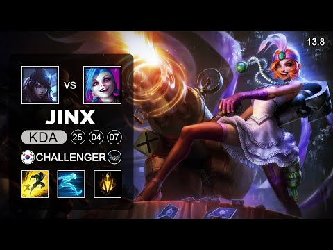 Jinx vs Aphelios ADC - KR Challenger - Patch 13.8 Season 13