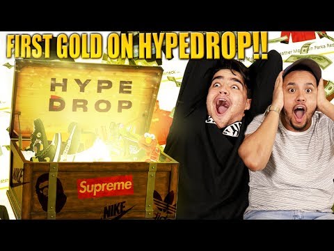 FIRST GOLD ON HYPEDROP!! UNBOXING ONLINE HYPEBEAST MYSTERY BOXES WITH SPIN THE WHEEL!! Video