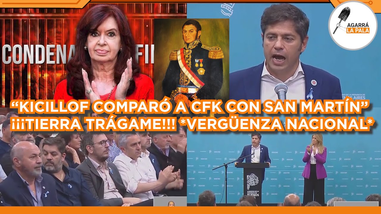 KICILLOF HIZO EL RIDÍCULO QUE MÁS VERGÜENZA DIO EN TODO EL AÑO: "COMPARÓ A CRISTINA CON SAN MARTÍN"