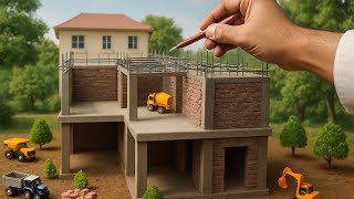 DIY Mini House Building with Bricks and Cement | Tiny House Construction