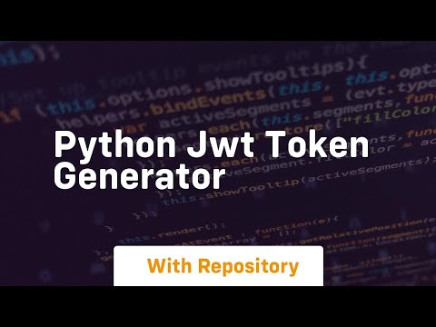 python jwt token generator