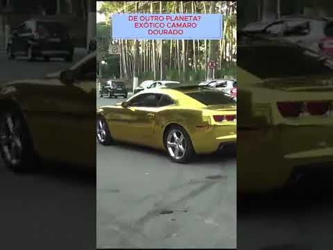 DE OUTRO PLANETA, EXÓTICO CAMARO DOURADO, PASSANDO POR SÃO PAULO, BRASIL #gugatv #supercarros