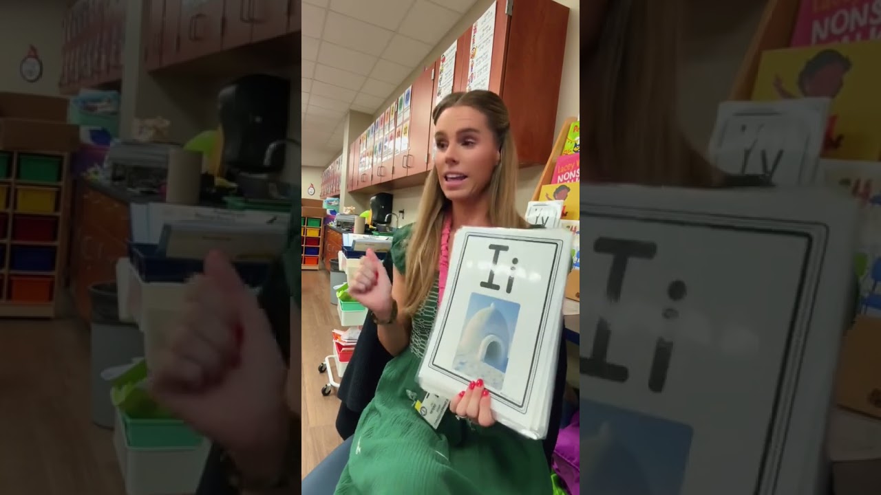 Letter sounds with movements!  In my TPT 🍏 Flashcards 2.