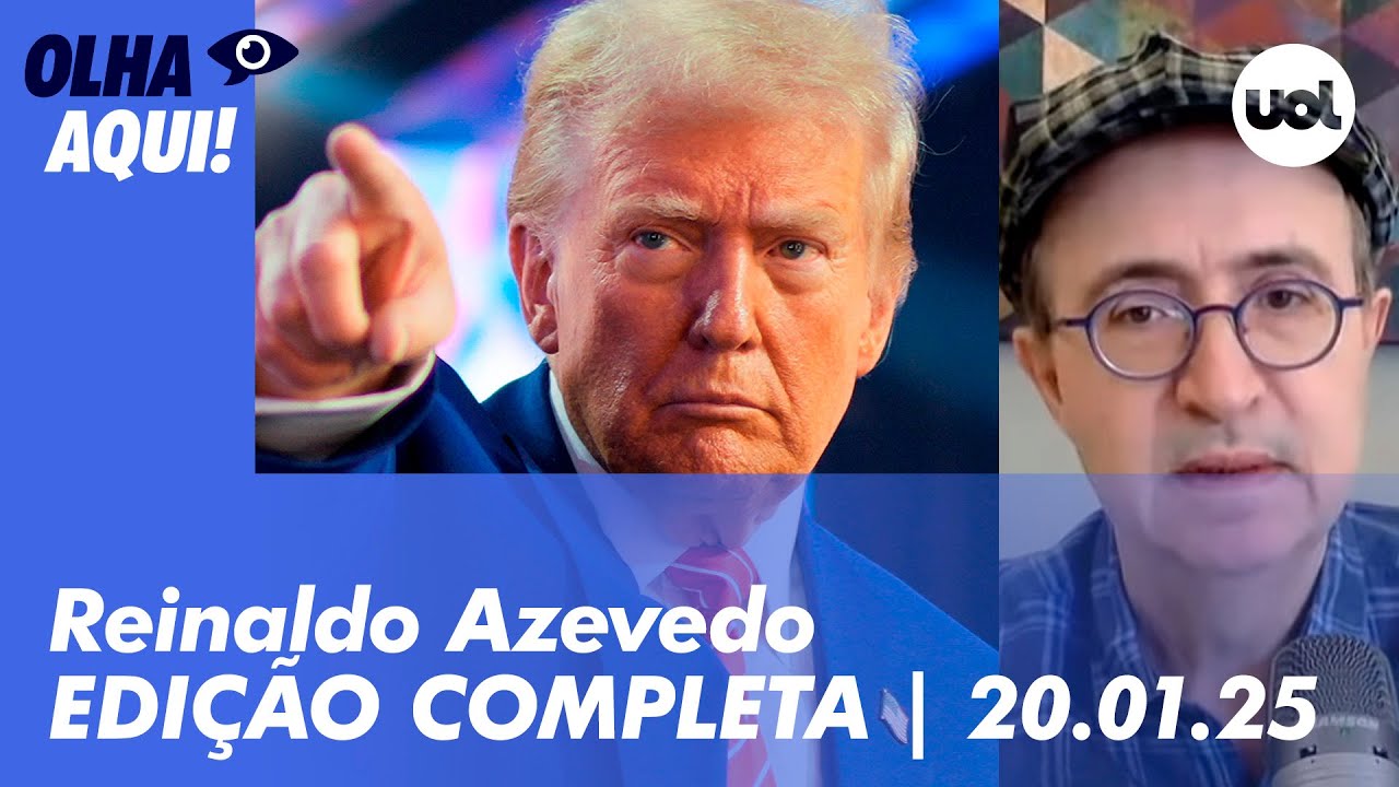 Reinaldo Azevedo ao vivo: Trump toma posse hoje; Lula fala de presidente dos EUA e mais | Olha Aqui