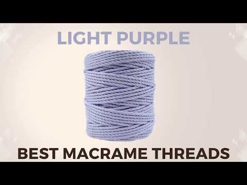 3 Ply Twisted Round Light Purple Macrame Thread